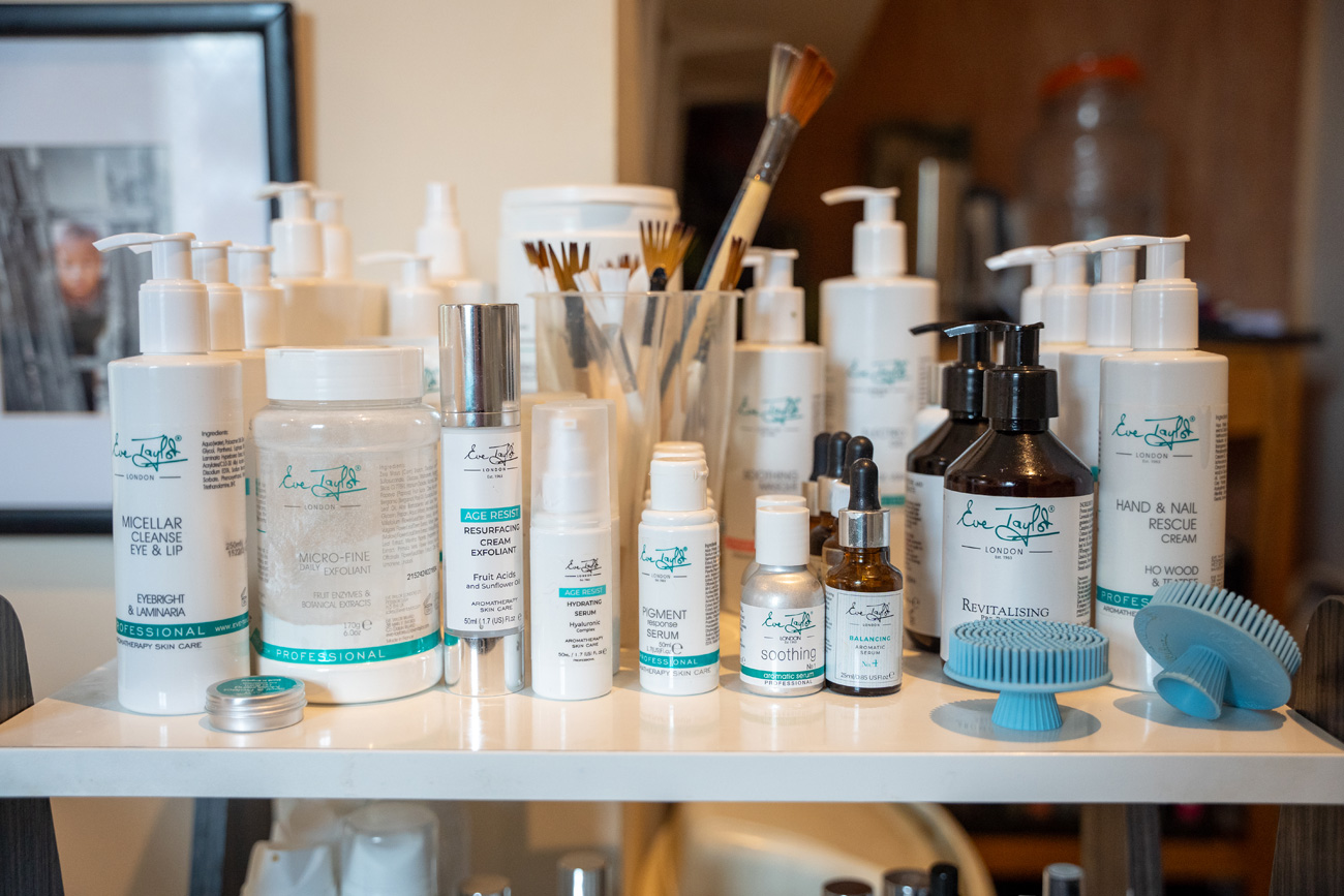 Eve Taylor product shelf