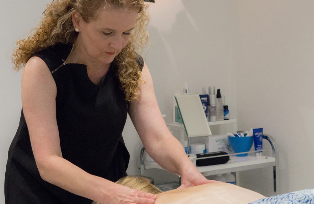 Lisa giving a massage