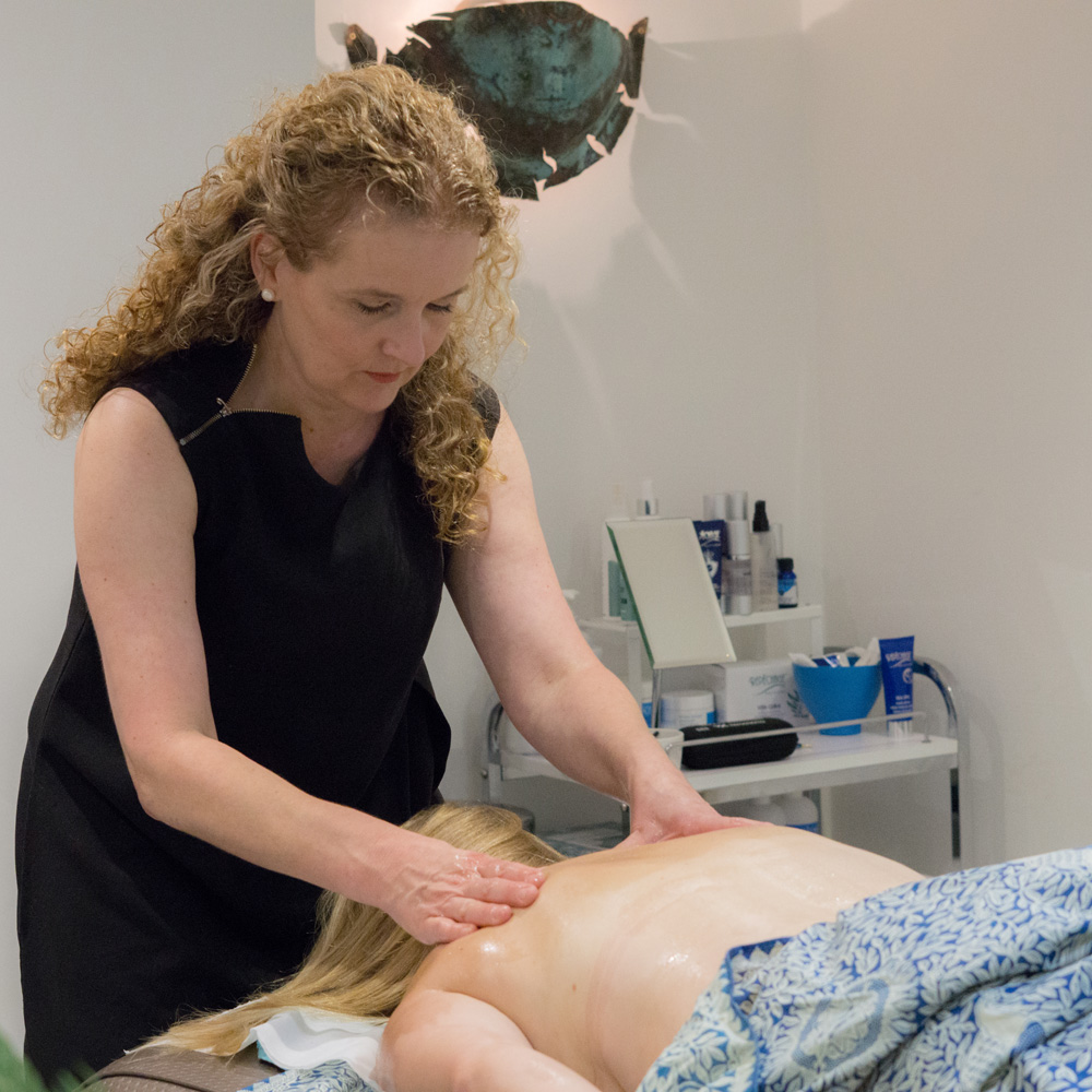 Lisa giving a massage